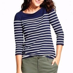 Navy/White Striped Top